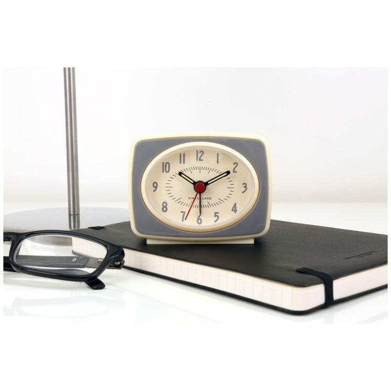 Kikkerland Small Classic Alarm Clock Grey, , large image number 1