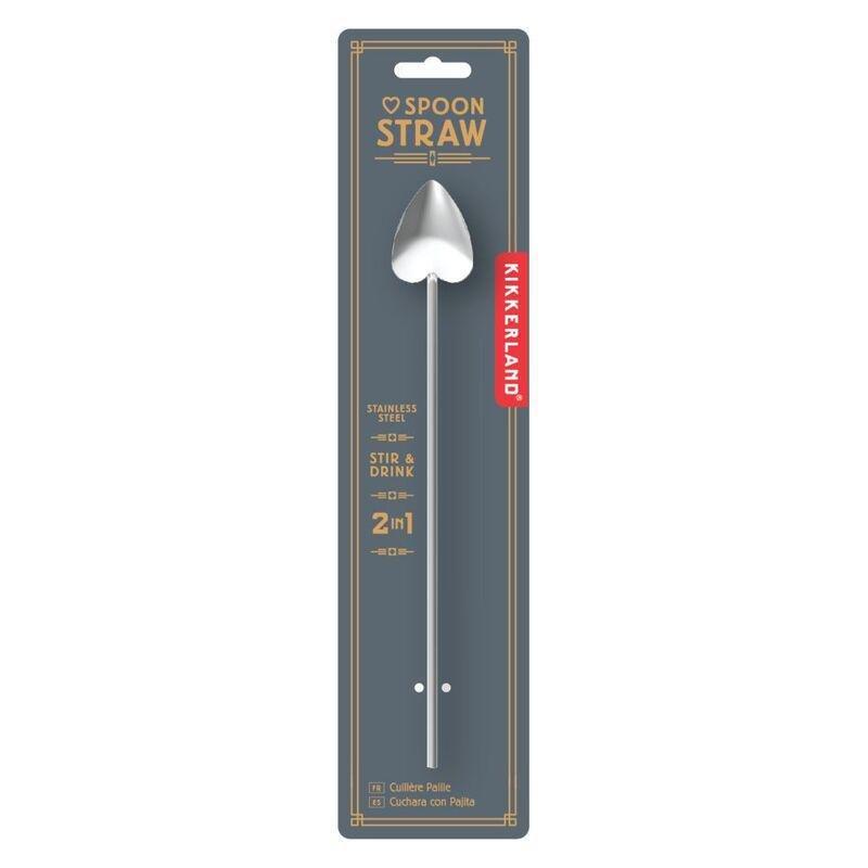 Kikkerland Heart Spoon Straw, , large image number 1