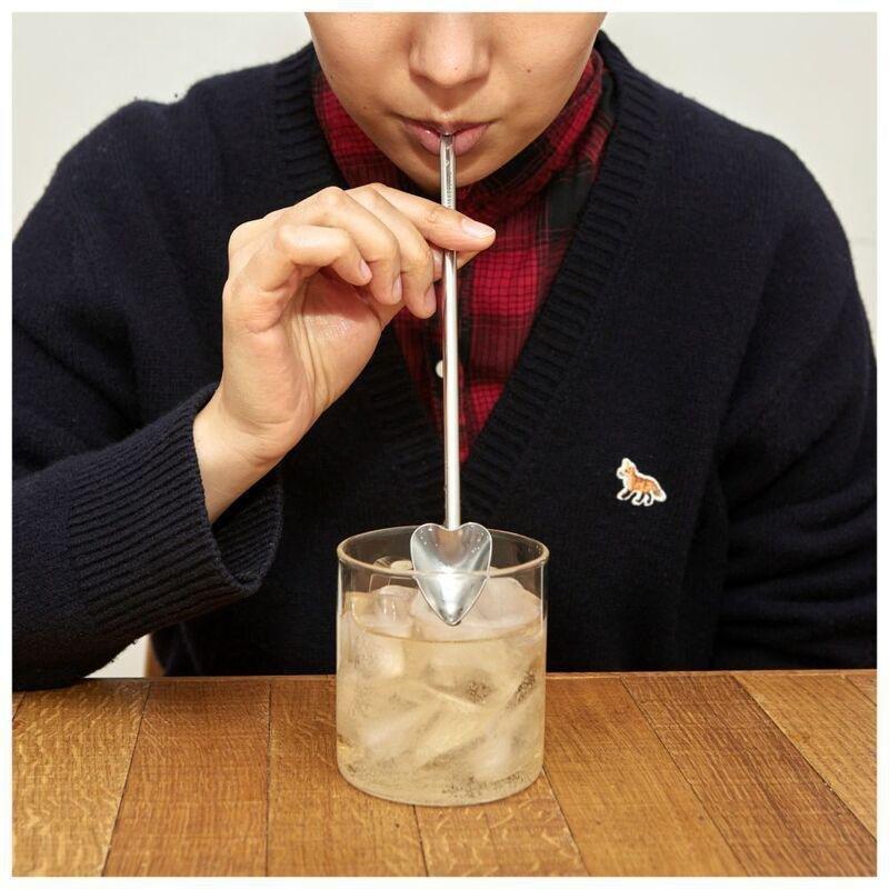 Kikkerland Heart Spoon Straw, , large image number 2