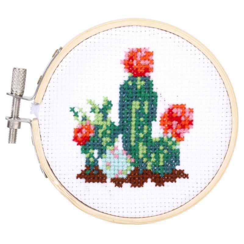 Kikkerland Mini Cross Stitch Kit - Cactus, , medium