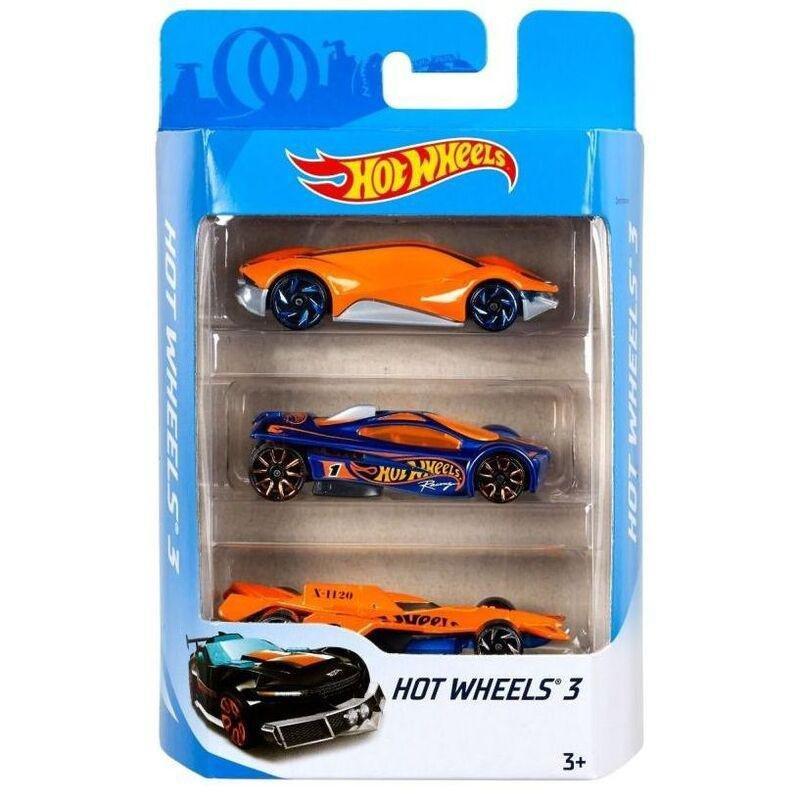 Mattel Hot Wheels 1:64 Basic Car Diecast Cars (Pack of 3) (Assortment), , large image number 0