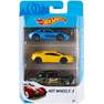 HOT WHEELS - Mattel Hot Wheels 1:64 Basic Car Diecast Cars (Pack of 3) (Assortment)