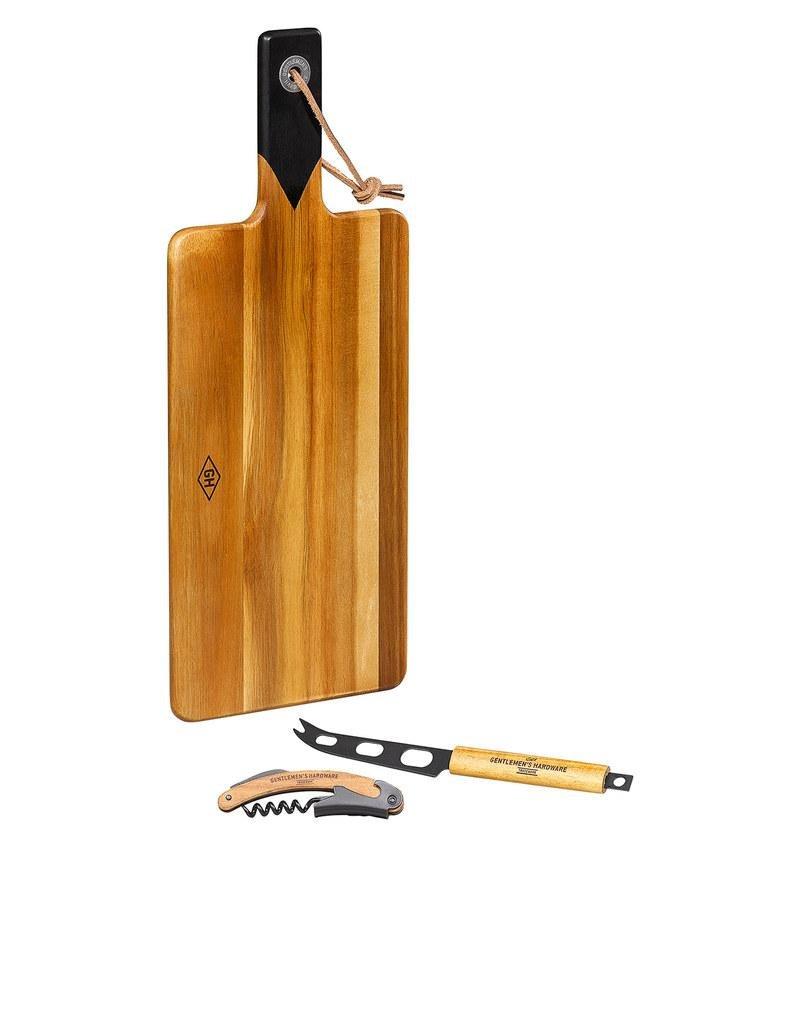 Gentlemen's Hardware Cheese Board & Knife Set with Bottle Opener, , large image number 0