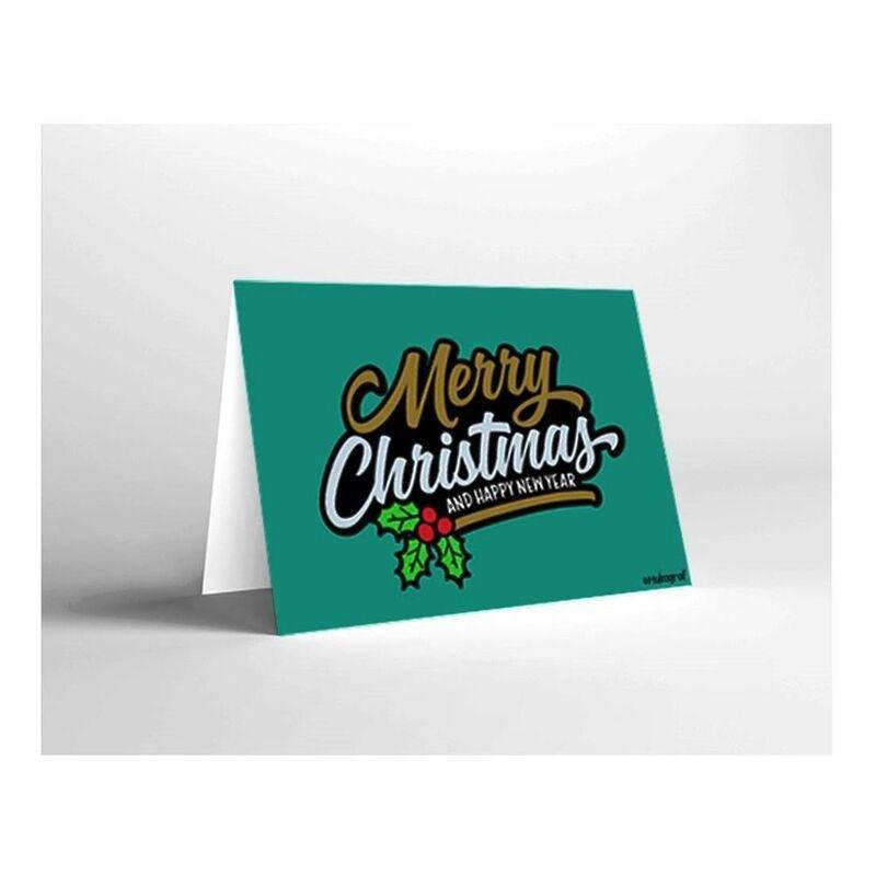 Mukagraf Merry Christmas & Happy New Year! Greeting Card (17 x 11.5cm), , large image number 0