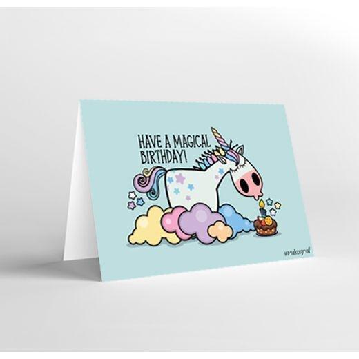 Mukagraf Have A Magical Birthday Greeting Card (10.3 x 7.3cm), , large image number 0