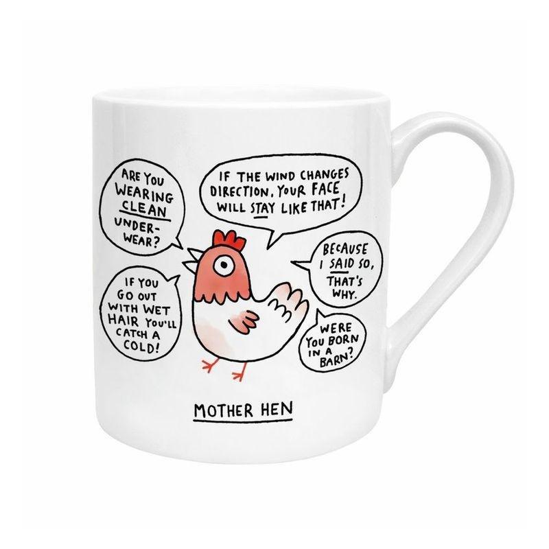 Ohh Deer Mother Hen White/Red Mug 325ml, , large image number 0