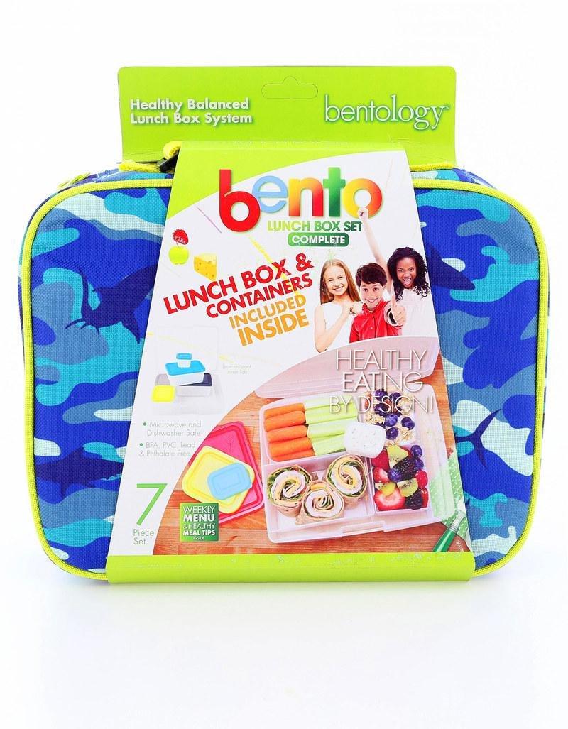 Bentology Shark Camo Complete Lunch Box Set, , large image number 0