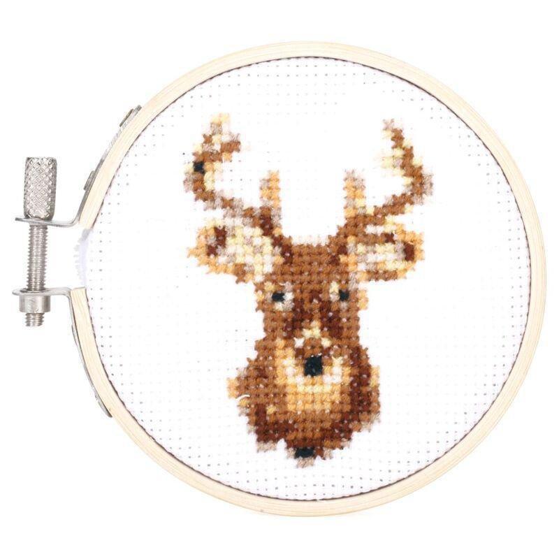 Kikkerland Mini Cross Stitch Kit - Deer, , medium