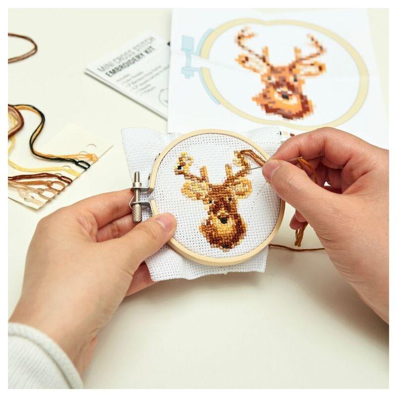 Kikkerland Mini Cross Stitch Kit - Deer, , large image number 3