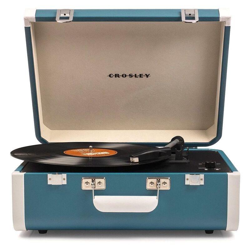 Crosley Portfolio Portable Bluetooth Turntable with Built-in Speakers - Turquiose, , large image number 0