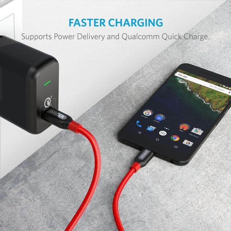 Anker PowerLine+ Red USB-C To USB-C 2.0 Cable 0.9m, , large image number 1