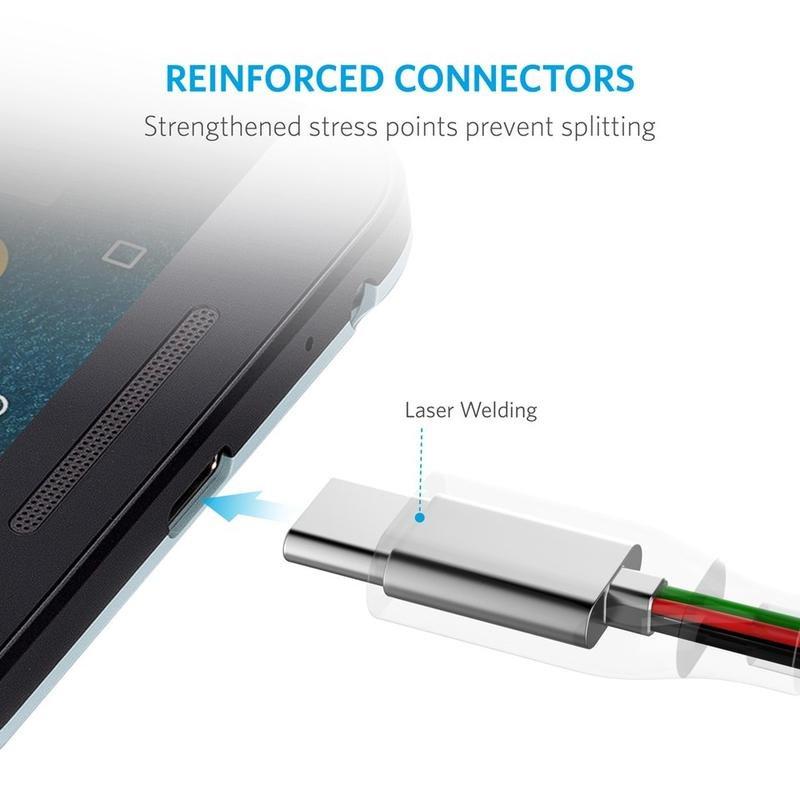 Anker PowerLine+ Red USB-C To USB-C 2.0 Cable 0.9m, , large image number 4