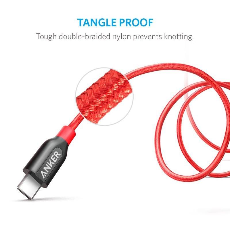 Anker PowerLine+ Red USB-C To USB-C 2.0 Cable 0.9m, , large image number 5