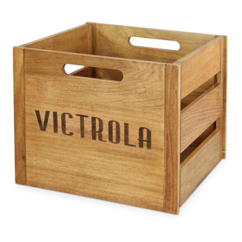 Victrola Vintage Record Holder Old Wood, , large image number 0