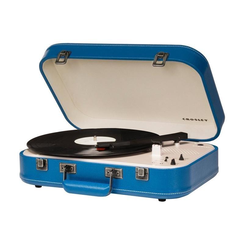 Crosley Coupe Portable Bluetooth Turntable with Built-in Speakers - Blue, , large image number 1