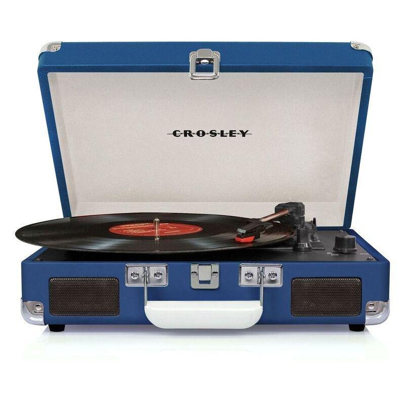 Crosley Cruiser Deluxe Portable Turntable with Built-in Speakers - Blue, , large image number 0