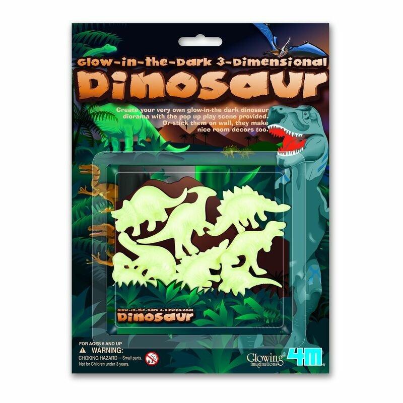 4M Glow In The Dark 3D Dinosaurs (8 pieces), , medium