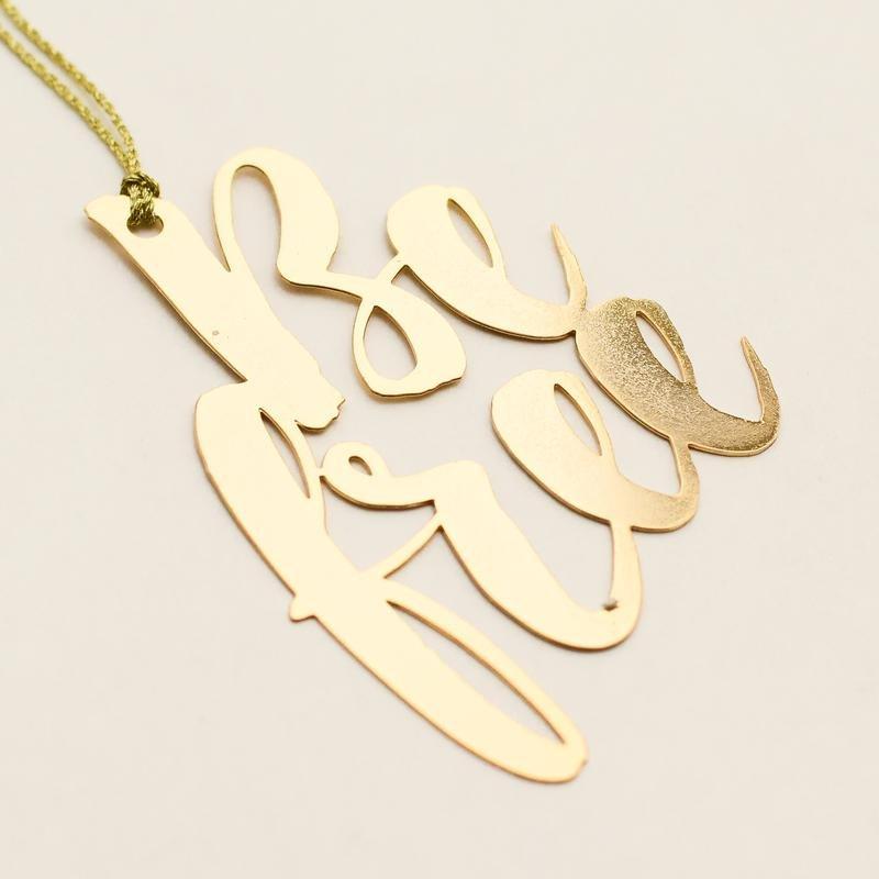 Letternote Be Free 24K Gold Plated Metal Bookmark, , large image number 0