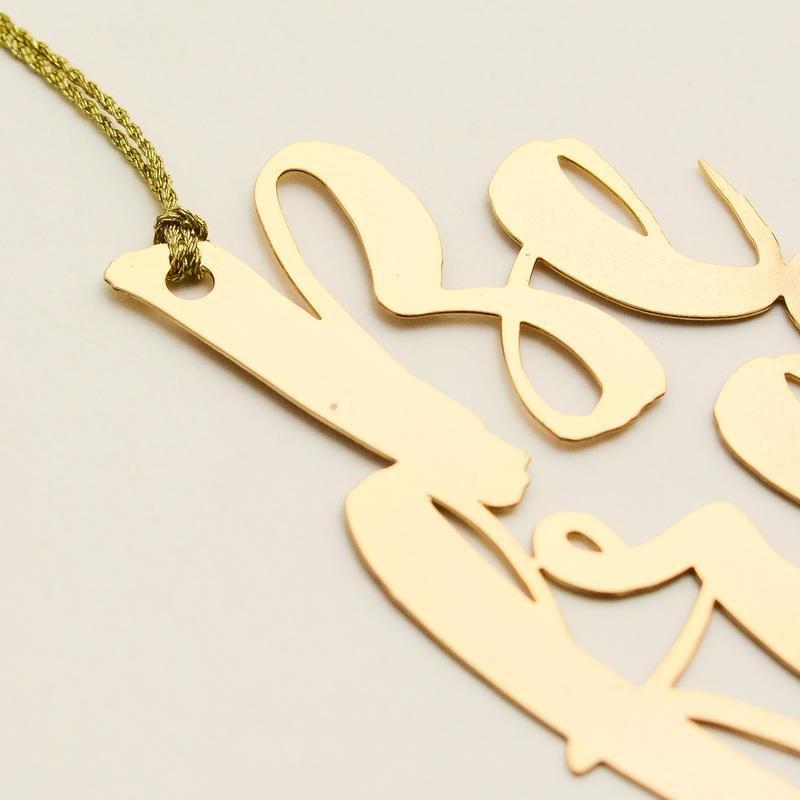 Letternote Be Free 24K Gold Plated Metal Bookmark, , large image number 1
