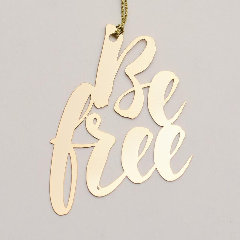 Letternote Be Free 24K Gold Plated Metal Bookmark, , large image number 2