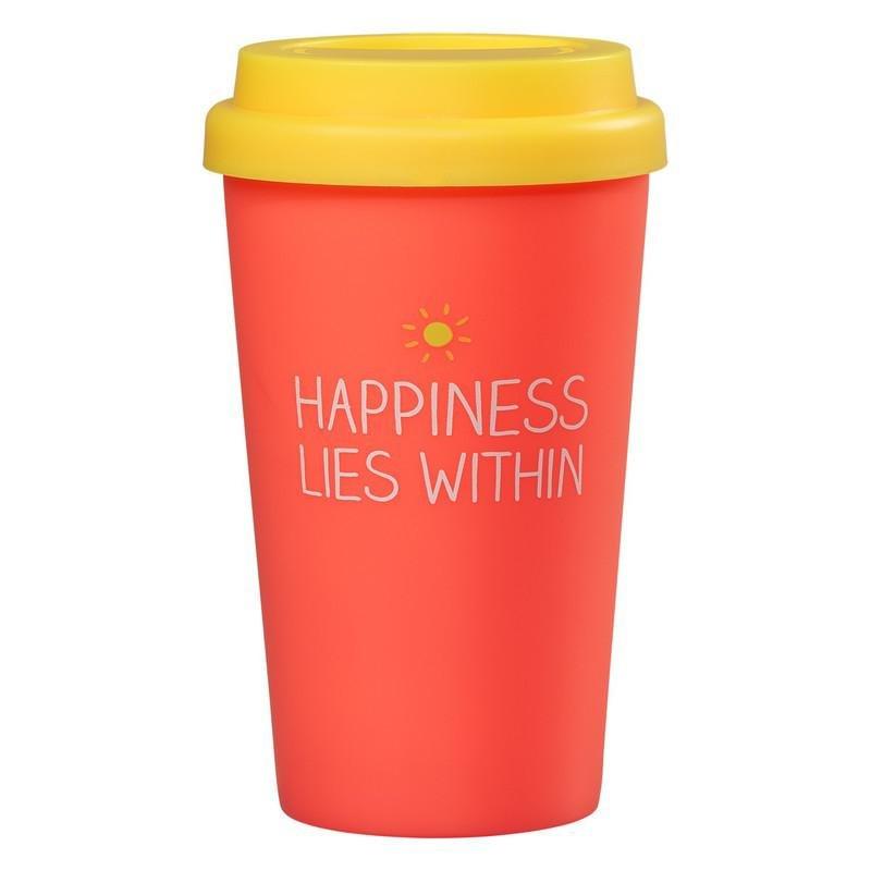 Happy Jackson Happiness Lies Within Coral Travel Mug 400ml, , large image number 0