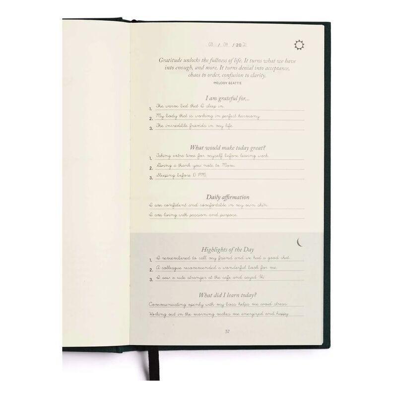 Intelligent Change Five Minute Journal - Green/Gold, , large image number 3