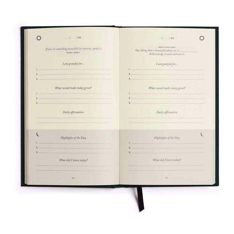 Intelligent Change Five Minute Journal - Green/Gold, , large image number 4
