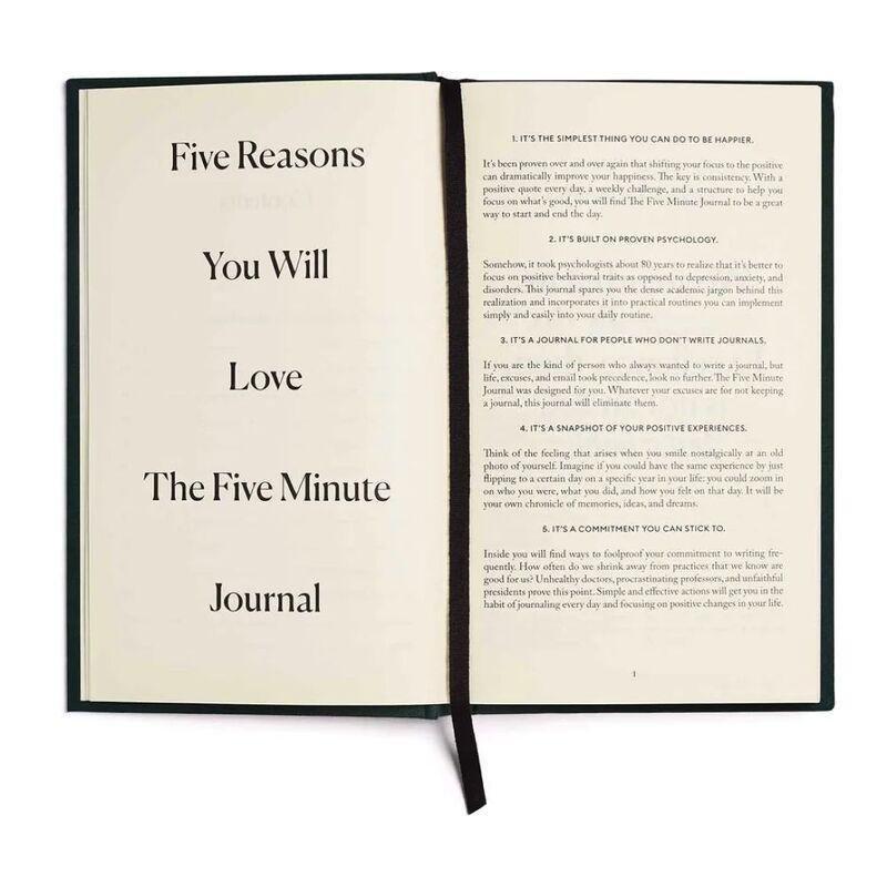 Intelligent Change Five Minute Journal - Green/Gold, , large image number 5