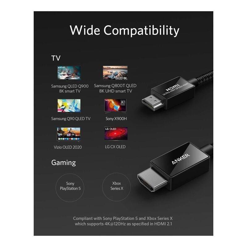 Anker Ultra High Speed HDMI Cable 6.6ft Black, , large image number 1