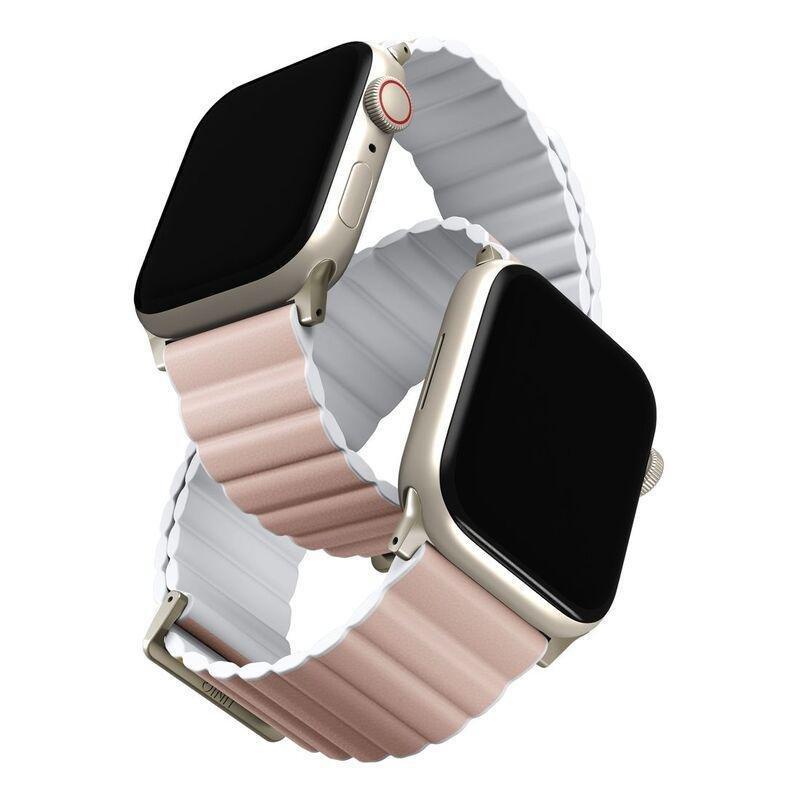 UNIQ - Uniq Revix Premium Edition Reversible Magnetic Strap for Apple Watch 41/40/38mm - Blush (Blush Pink/White)