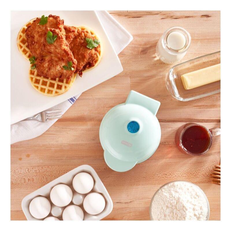 Dash Mini Waffle Maker Aqua, , large image number 0