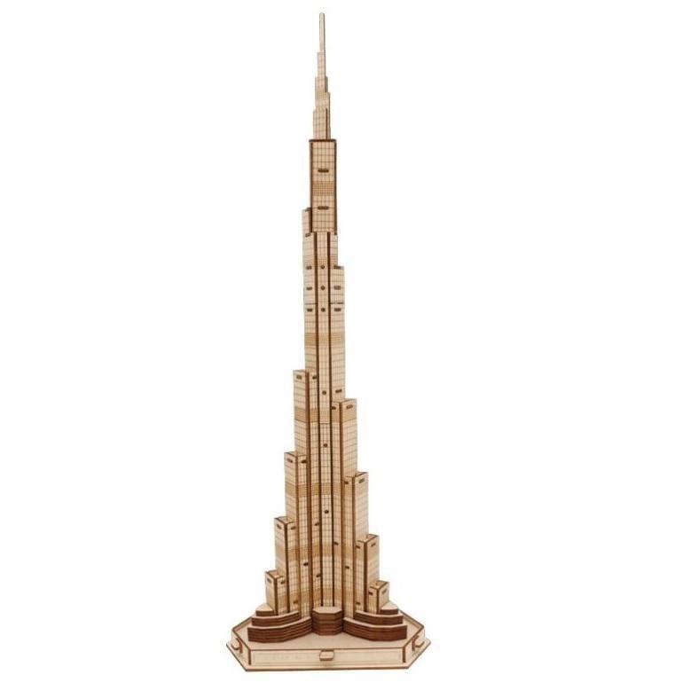 Birkee Toys Burj Khalifa Tower 3D Wooden Model, , large image number 0