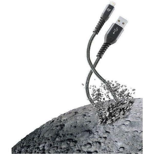 Cellular Line Extreme Kevlar Black Lightning Cable, , large image number 0