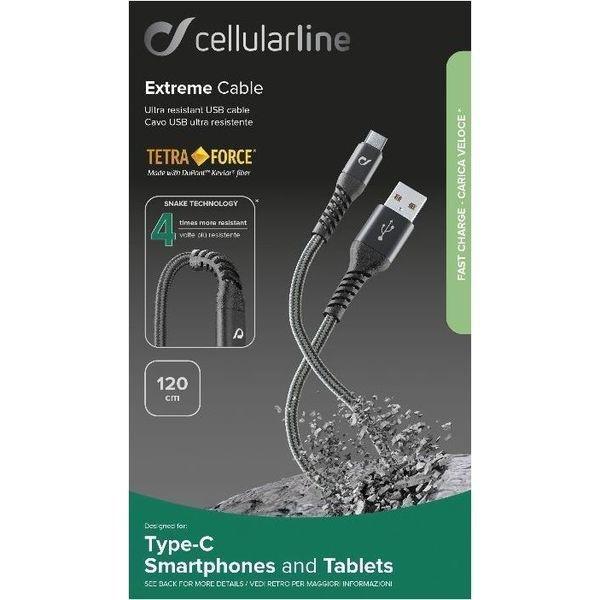 Cellular Line Extreme Kevlar Black Type-C Cable, , large image number 4