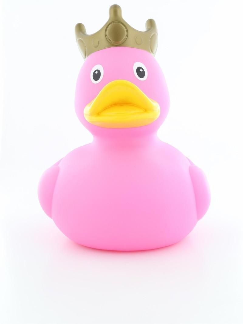 Lilalu XXL Pink Rubber Duck with Crown, , medium