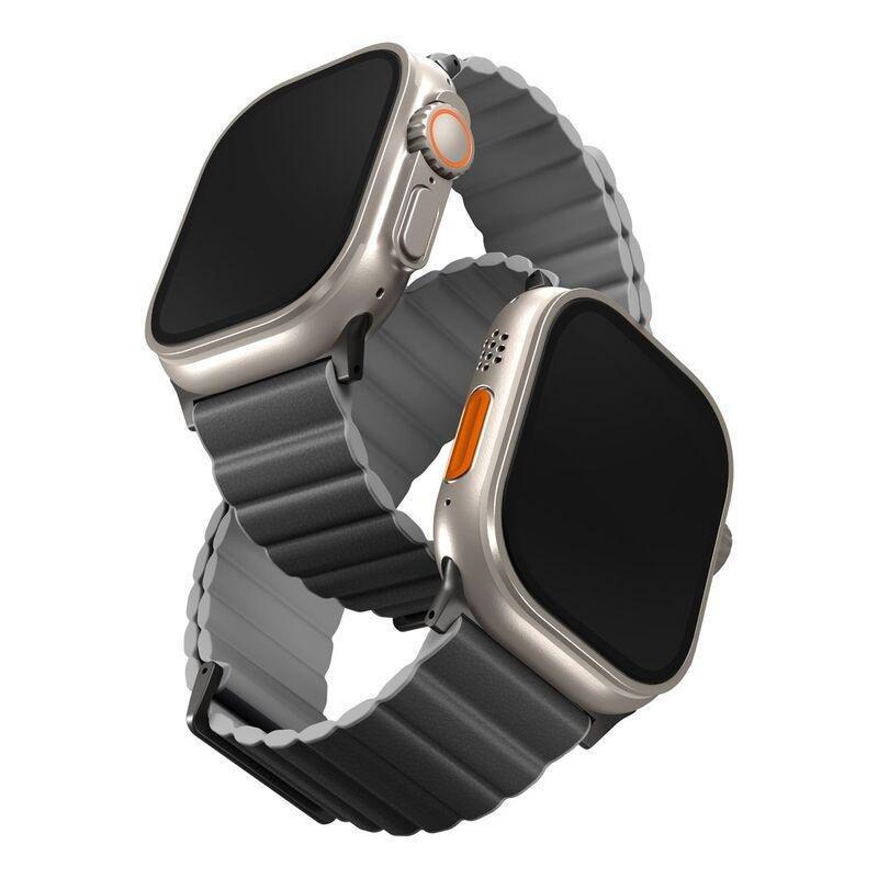 Uniq Revix Premium Edition Reversible Magnetic Strap for Apple Watch 49/45/44/42mm - Charcoal (Charcoal/Ash Grey), , large image number 0