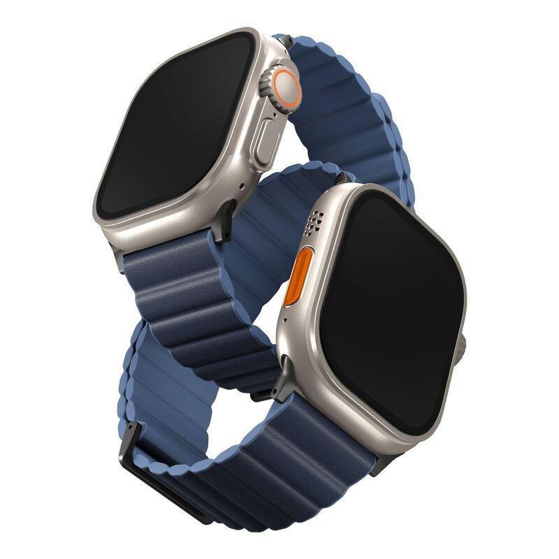 UNIQ - Uniq Revix Premium Edition Reversible Magnetic Strap for Apple Watch 49/45/44/42mm - Prussian (Prussian/Mist Blue)