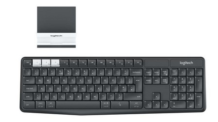 LOGITECH - Logitech K375S Multi-Device Wireless Keyboard and Stand Combo