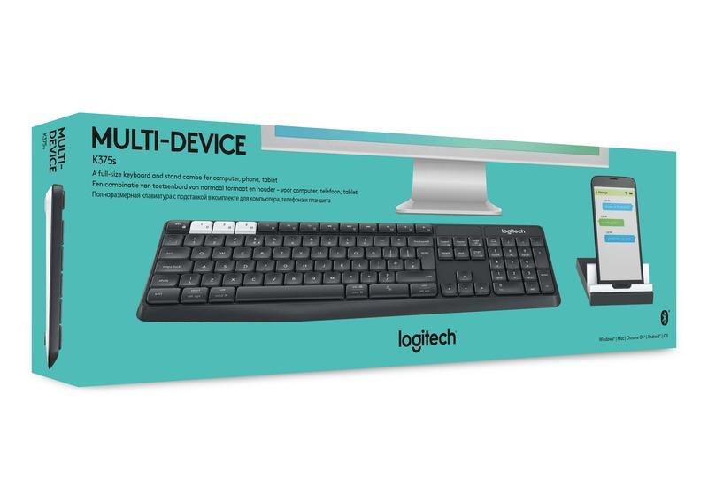 Logitech K375S Multi-Device Wireless Keyboard and Stand Combo, , large image number 9