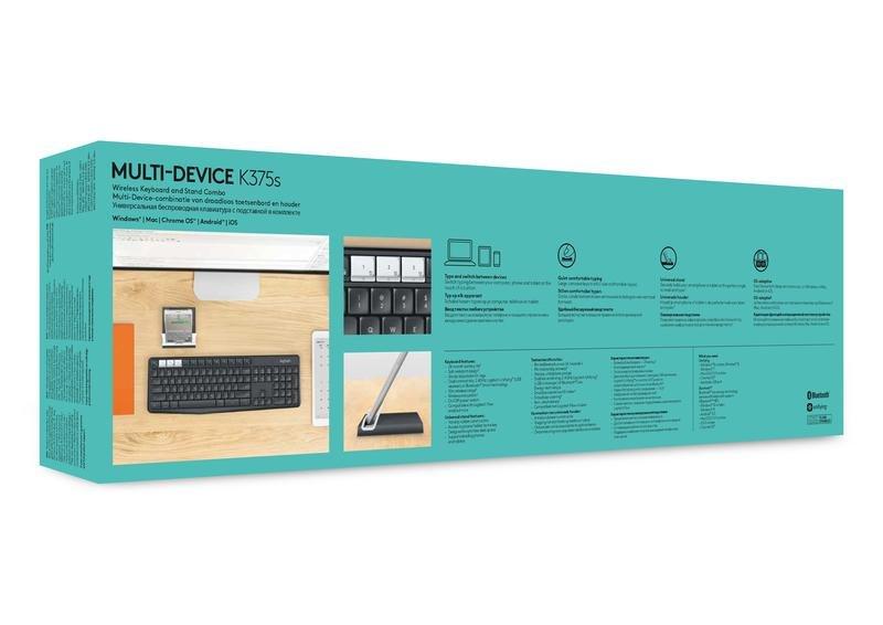 Logitech K375S Multi-Device Wireless Keyboard and Stand Combo, , large image number 10