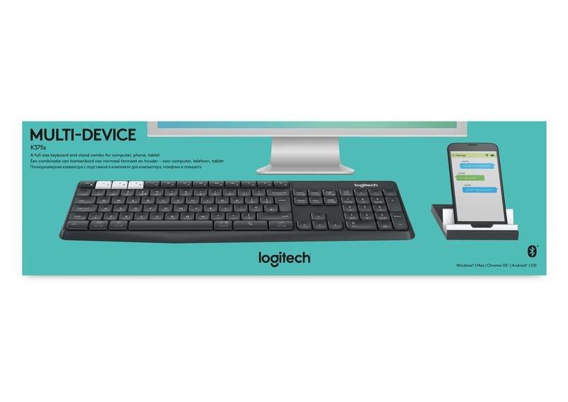 Logitech K375S Multi-Device Wireless Keyboard and Stand Combo, , large image number 11
