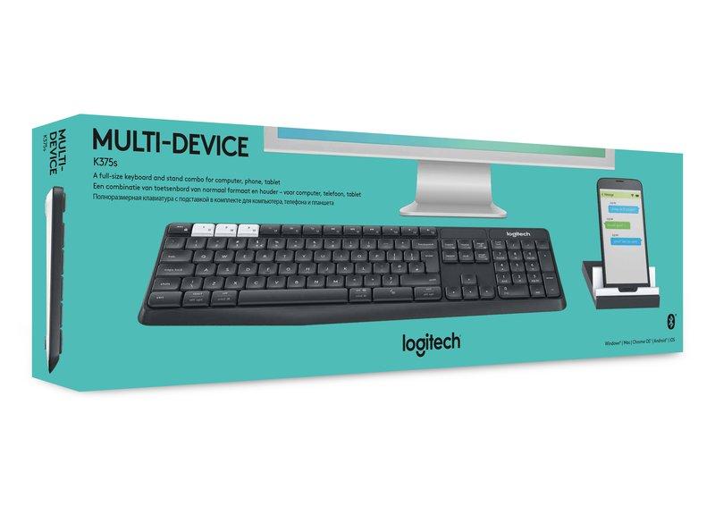 Logitech K375S Multi-Device Wireless Keyboard and Stand Combo, , large image number 12