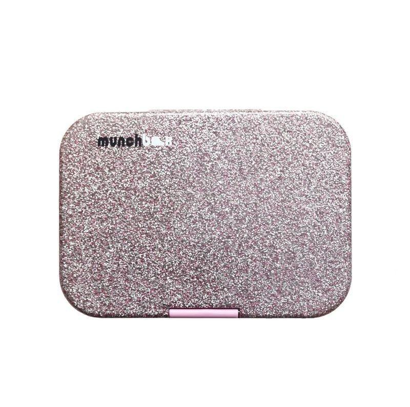 Munchbox Sparkle Pink Maxi6 Clear Tray Pink Lunchbox, , large image number 0