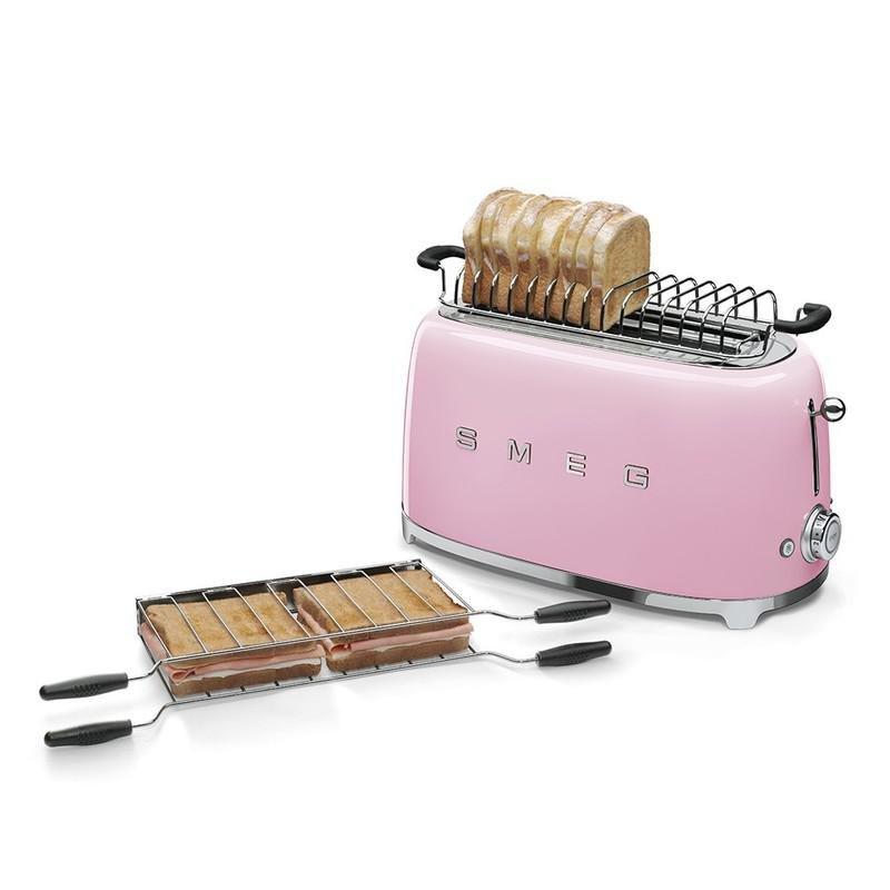 SMEG 4 Slice Toaster 50's Retro Style Pink, , large image number 1