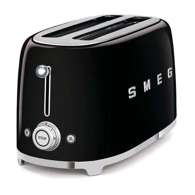 SMEG 4 Slice Toaster 50's Retro Style Black, , large image number 1