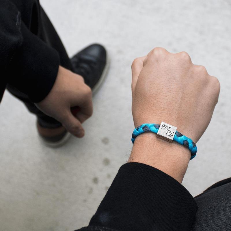 Electric Family Steve Aoki Light Blue/Grey Bracelet, , large image number 1