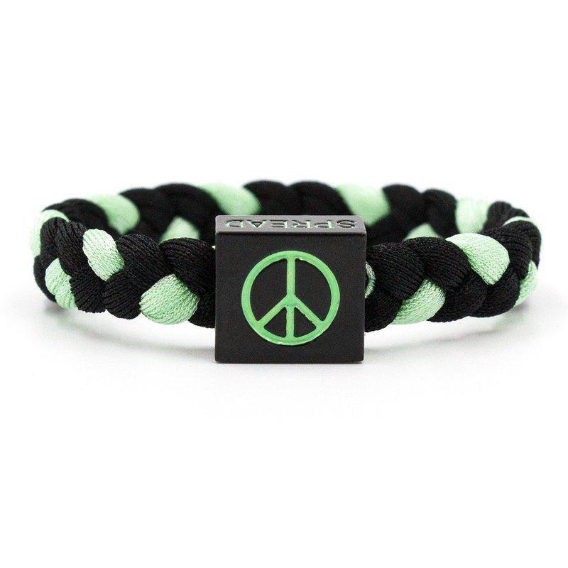 Electric Family Peace Black/Mint Bracelet, , large image number 0