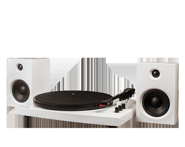 Crosley T100 Turntable System White With Speakers (Pair), , large image number 2