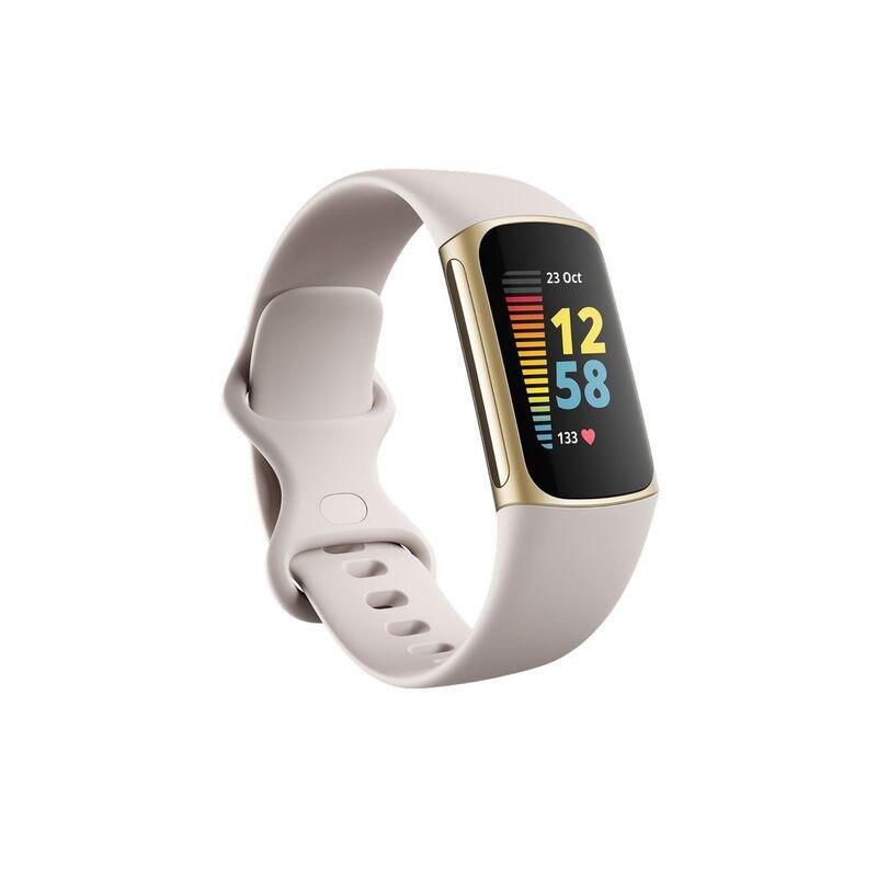 Fitbit Charge 5 Lunar White/Soft Gold Stainless Steel Activity Tracker, , large image number 0