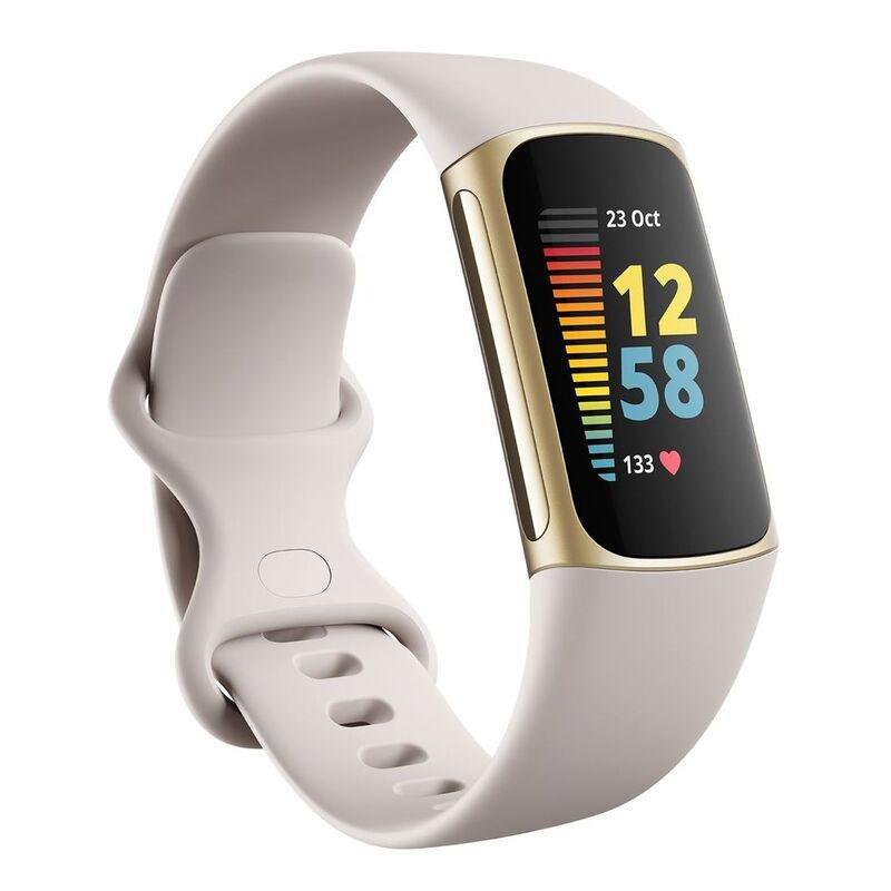 Fitbit Charge 5 Lunar White/Soft Gold Stainless Steel Activity Tracker, , large image number 1